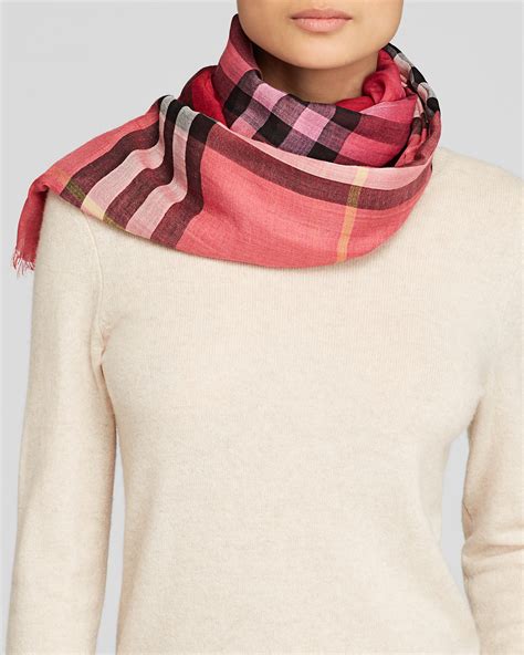 burberry inspired gauze scarf